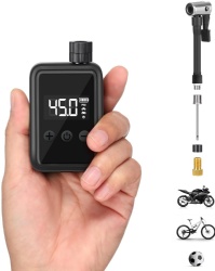 Portable Bicycle Air Pump, 120 PSI Mini Tire Pump with Digital PSI Pressure Gauge, Tire Inflated Bicycle Air Pump